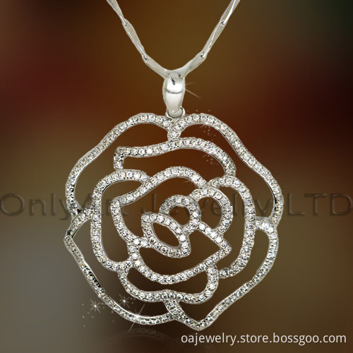 Sterling Silver 925 Pendant with Micro Pave AAA CZ (OAP0069)